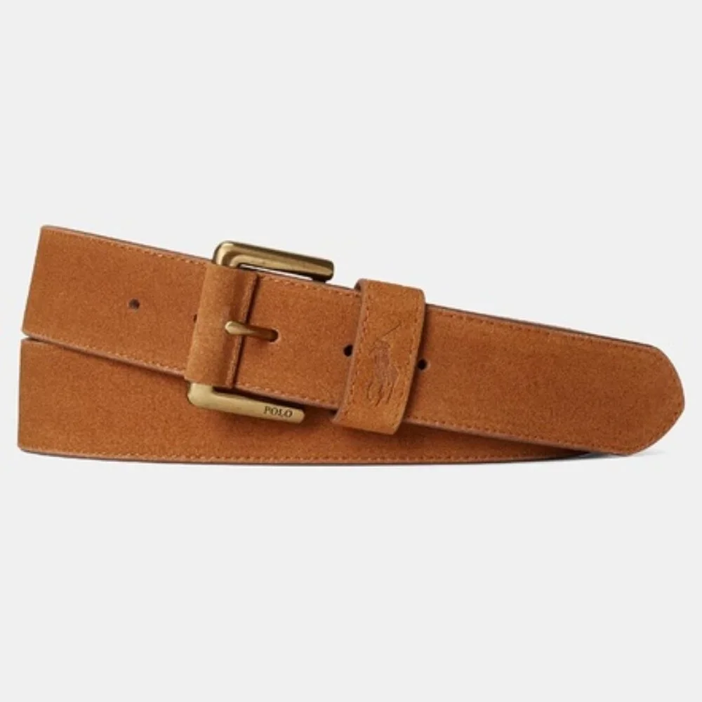 Polo Ralph Lauren Roller-Buckle Signature Pony Suede Belt